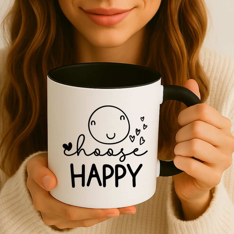 Choose Happy Cute Smile Face Mug