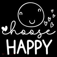 Choose Happy Cute Smile Face Sustainable Beanie