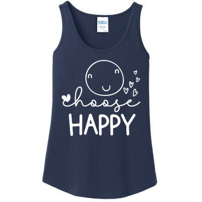 Choose Happy Cute Smile Face Ladies Essential Tank