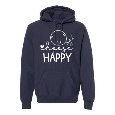 Choose Happy Cute Smile Face Premium Hoodie