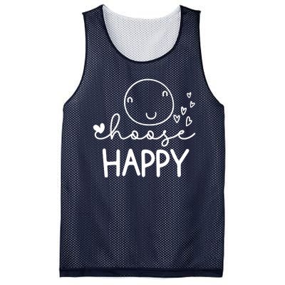 Choose Happy Cute Smile Face Mesh Reversible Basketball Jersey Tank