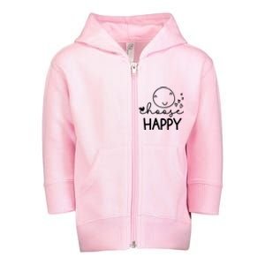 Choose Happy Cute Smile Face Toddler Zip Fleece Hoodie