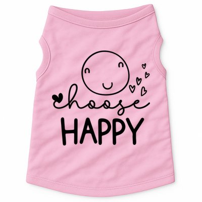 Choose Happy Cute Smile Face Doggie Tank