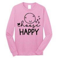 Choose Happy Cute Smile Face Long Sleeve Shirt