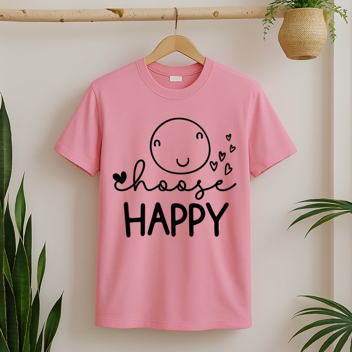 Choose Happy Cute Smile Face T-Shirt