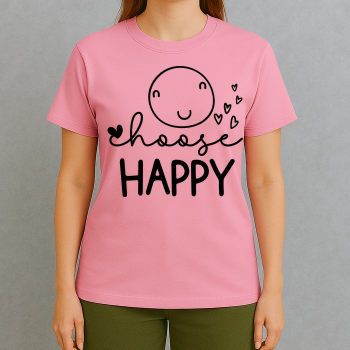 Choose Happy Cute Smile Face T-Shirt