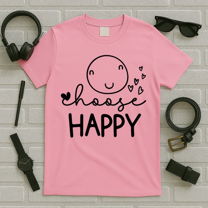 Choose Happy Cute Smile Face T-Shirt