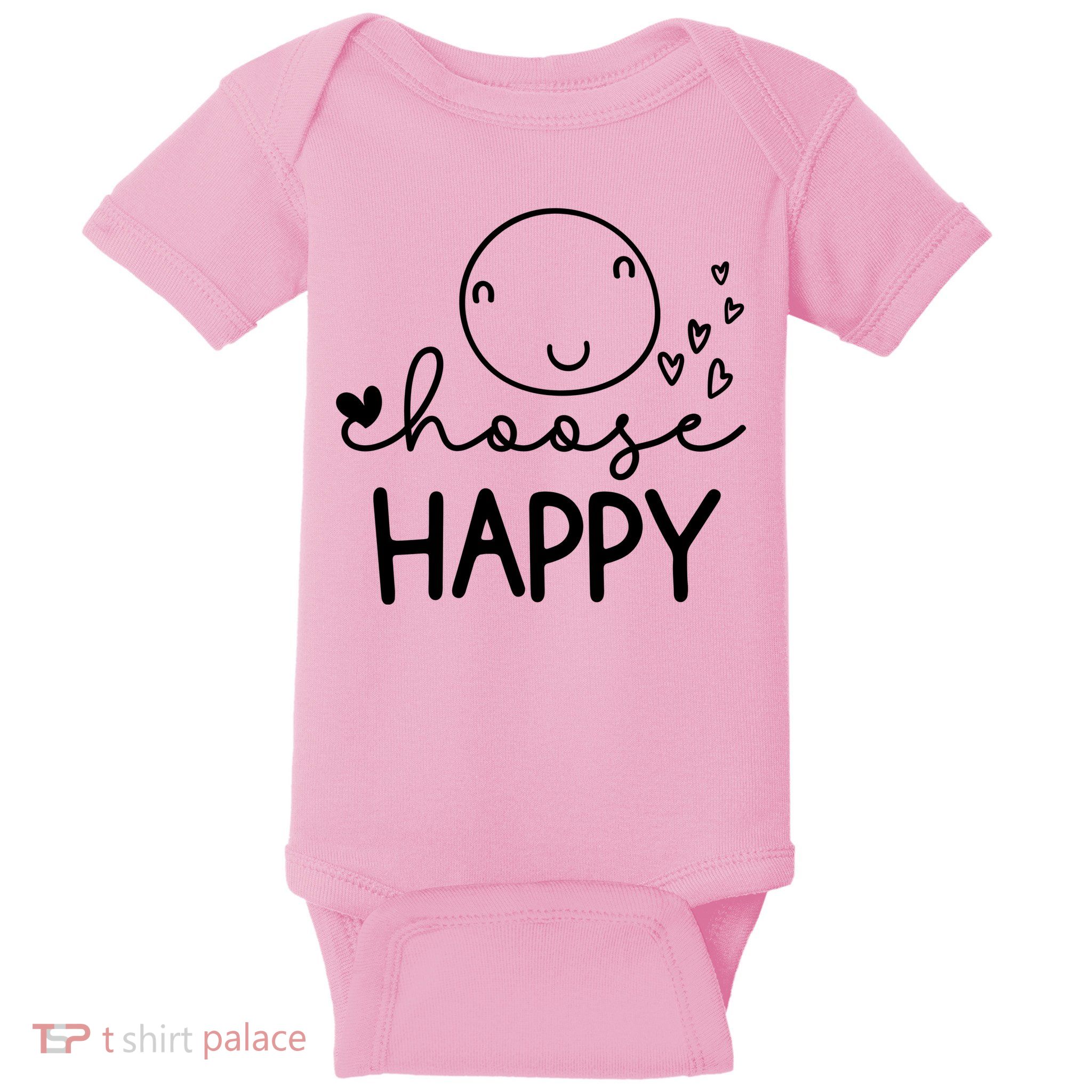 Choose Happy Cute Smile Face Baby Bodysuit