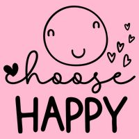 Choose Happy Cute Smile Face Women's V-Neck T-Shirt