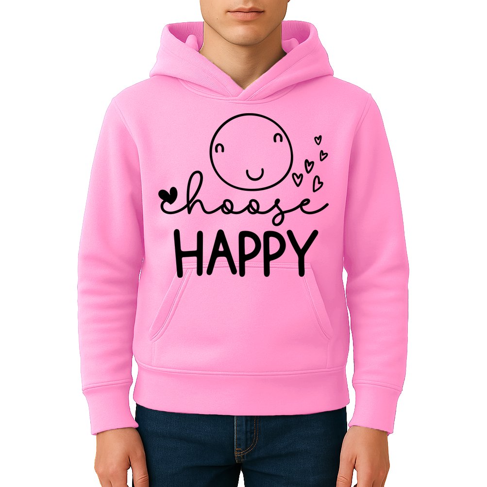 Choose Happy Cute Smile Face Kids Hoodie