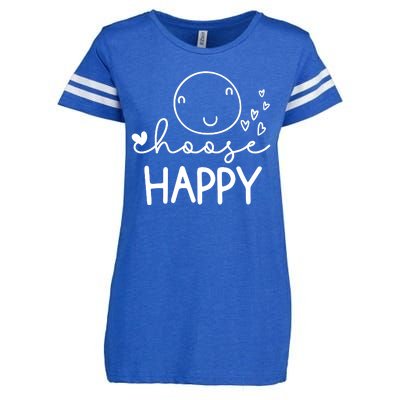 Choose Happy Cute Smile Face Enza Ladies Jersey Football T-Shirt