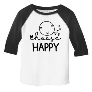 Choose Happy Cute Smile Face Toddler Fine Jersey T-Shirt