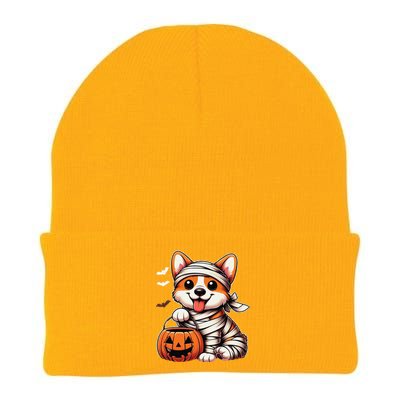 Cute Halloween Costume Welsh Corgi Mummy Dog Lover Knit Cap Winter Beanie