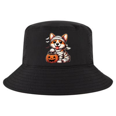 Cute Halloween Costume Welsh Corgi Mummy Dog Lover Cool Comfort Performance Bucket Hat