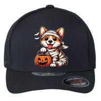 Cute Halloween Costume Welsh Corgi Mummy Dog Lover Flexfit Unipanel Trucker Cap