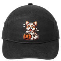 Cute Halloween Costume Welsh Corgi Mummy Dog Lover 7-Panel Snapback Hat