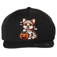 Cute Halloween Costume Welsh Corgi Mummy Dog Lover Wool Snapback Cap