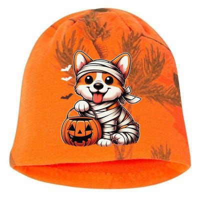 Cute Halloween Costume Welsh Corgi Mummy Dog Lover Kati - Camo Knit Beanie