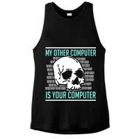 Cyber Hacker Computer Security Expert Cybersecurity Ladies PosiCharge Tri-Blend Wicking Tank