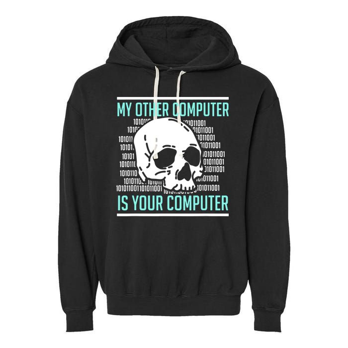 Cyber Hacker Computer Security Expert Cybersecurity Garment-Dyed Fleece Hoodie