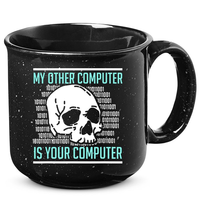 Cyber Hacker Computer Security Expert Cybersecurity 15oz Campfire Ceramic Mug