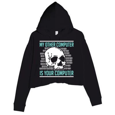 Cyber Hacker Computer Security Expert Cybersecurity Crop Fleece Hoodie