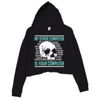 Cyber Hacker Computer Security Expert Cybersecurity Crop Fleece Hoodie