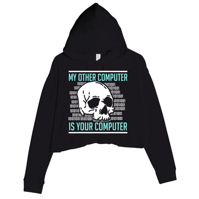 Cyber Hacker Computer Security Expert Cybersecurity Crop Fleece Hoodie