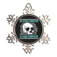 Cyber Hacker Computer Security Expert Cybersecurity Metallic Star Ornament