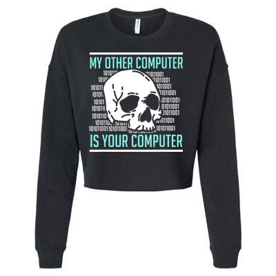 Cyber Hacker Computer Security Expert Cybersecurity Cropped Pullover Crew