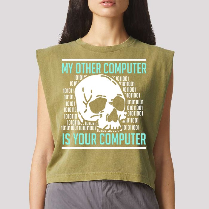Cyber Hacker Computer Security Expert Cybersecurity Garment-Dyed Women's Muscle Tee