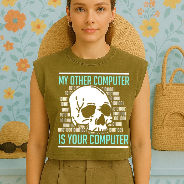 Cyber Hacker Computer Security Expert Cybersecurity Garment-Dyed Women's Muscle Tee