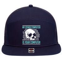 Cyber Hacker Computer Security Expert Cybersecurity 7 Panel Mesh Trucker Snapback Hat