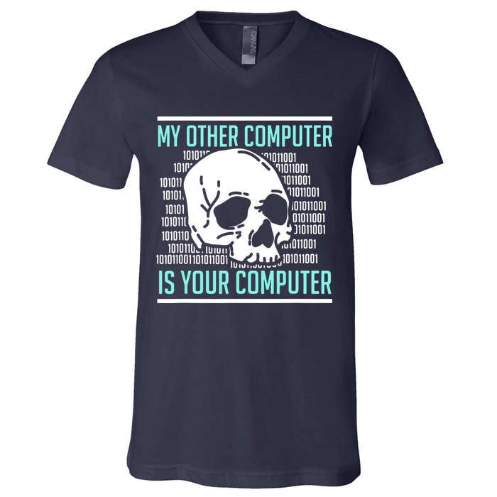 Cyber Hacker Computer Security Expert Cybersecurity V-Neck T-Shirt