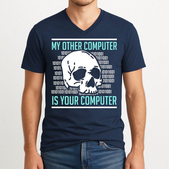 Cyber Hacker Computer Security Expert Cybersecurity V-Neck T-Shirt