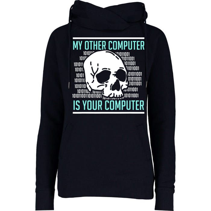 Cyber Hacker Computer Security Expert Cybersecurity Womens Funnel Neck Pullover Hood