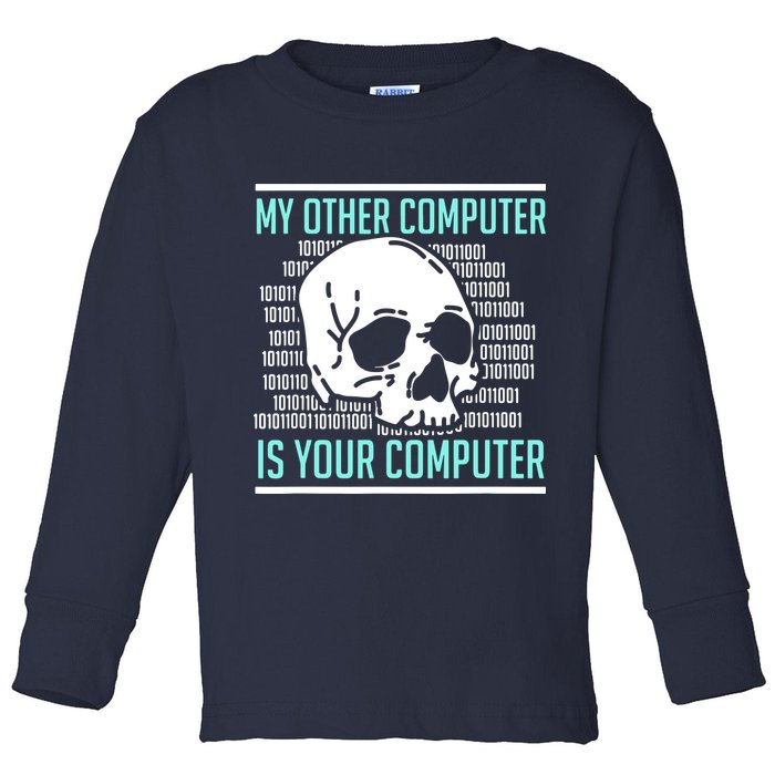 Cyber Hacker Computer Security Expert Cybersecurity Toddler Long Sleeve Shirt