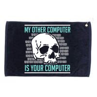 Cyber Hacker Computer Security Expert Cybersecurity Grommeted Golf Towel