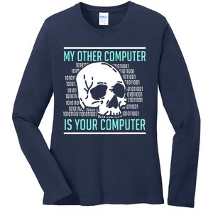 Cyber Hacker Computer Security Expert Cybersecurity Ladies Long Sleeve Shirt