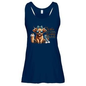 Cute Highland Cow IM Not A Hot Mess Im A Spicy Disaster Ladies Essential Flowy Tank