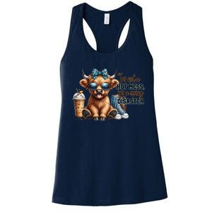 Cute Highland Cow IM Not A Hot Mess Im A Spicy Disaster Women's Racerback Tank