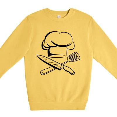 Chef Hat Culinary Sous Chef Cuisine Kitchen Chief Cook Tools Premium Crewneck Sweatshirt