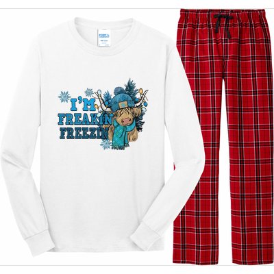 Christmas Highland Cow Country Western Christmas Long Sleeve Pajama Set