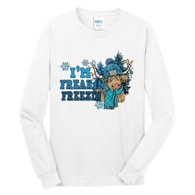 Christmas Highland Cow Country Western Christmas Tall Long Sleeve T-Shirt