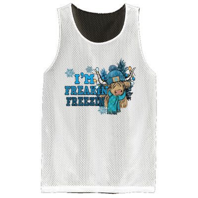 Christmas Highland Cow Country Western Christmas Mesh Reversible Basketball Jersey Tank