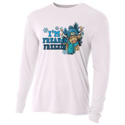 Christmas Highland Cow Country Western Christmas Cooling Performance Long Sleeve Crew