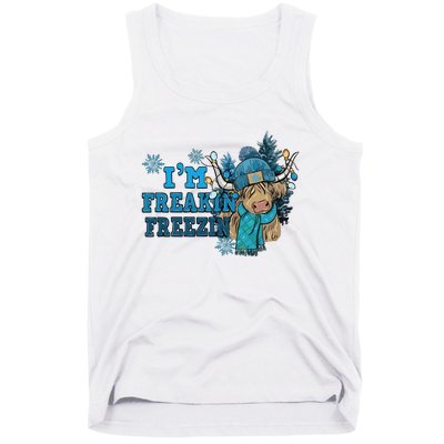 Christmas Highland Cow Country Western Christmas Tank Top