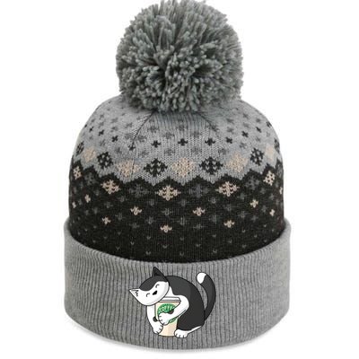 Coffee Hug Cat Coffee Lover Kitten Cute Pet The Baniff Cuffed Pom Beanie