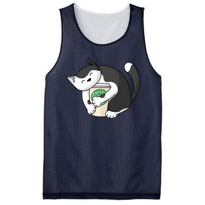 Coffee Hug Cat Coffee Lover Kitten Cute Pet Mesh Reversible Basketball Jersey Tank