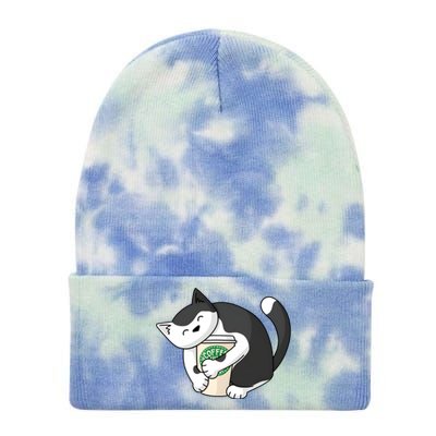 Coffee Hug Cat Coffee Lover Kitten Cute Pet Tie Dye 12in Knit Beanie